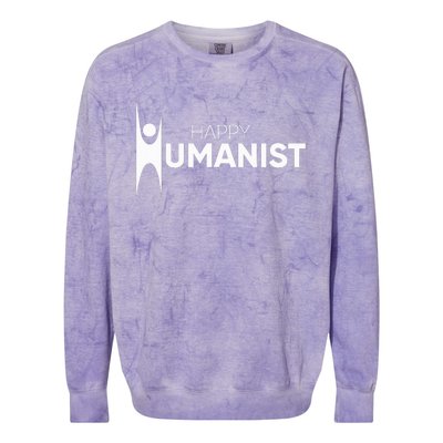 Happy Humanist Symbol Atheist Atheism Secular Colorblast Crewneck Sweatshirt