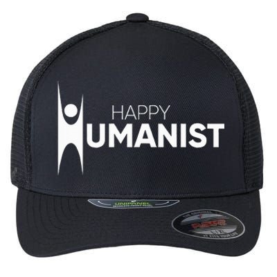 Happy Humanist Symbol Atheist Atheism Secular Flexfit Unipanel Trucker Cap