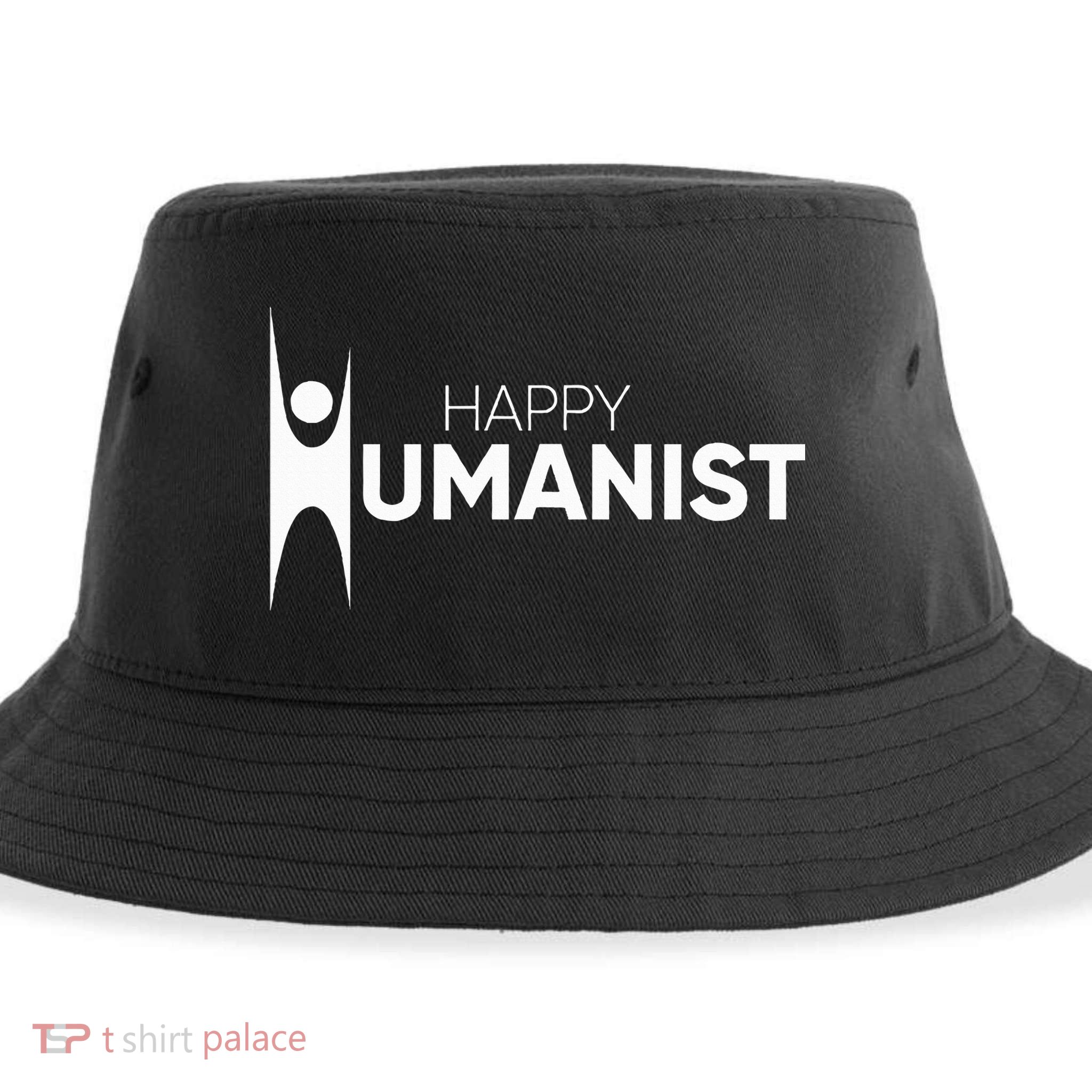 Happy Humanist Symbol Atheist Atheism Secular Sustainable Bucket Hat