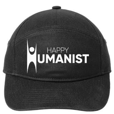 Happy Humanist Symbol Atheist Atheism Secular 7-Panel Snapback Hat