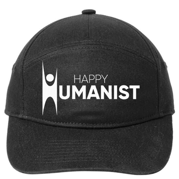 Happy Humanist Symbol Atheist Atheism Secular 7-Panel Snapback Hat