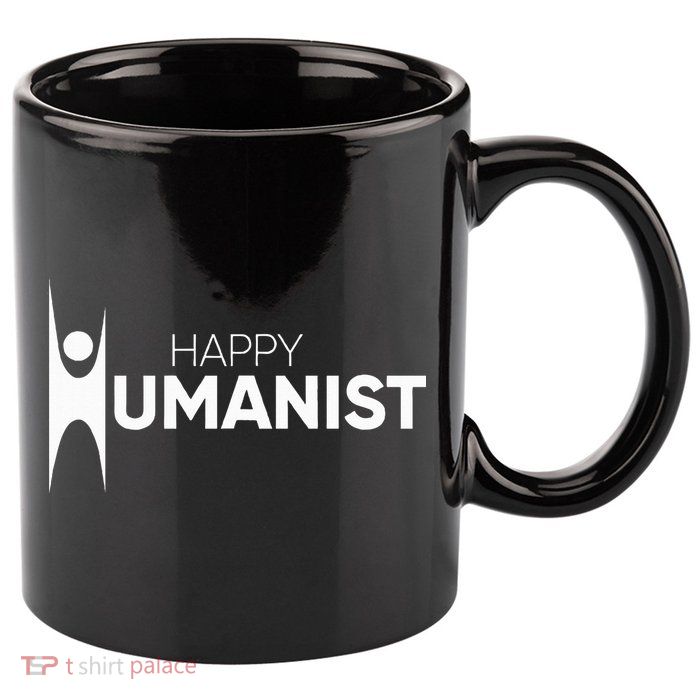 Happy Humanist Symbol Atheist Atheism Secular 11oz C Handle Ceramic Mug
