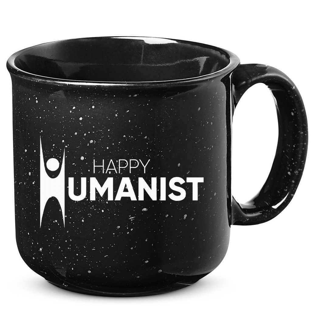 Happy Humanist Symbol Atheist Atheism Secular 15oz Campfire Ceramic Mug