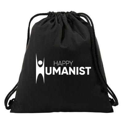 Happy Humanist Symbol Atheist Atheism Secular Drawstring Bag
