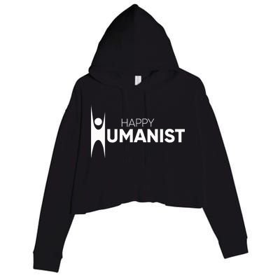 Happy Humanist Symbol Atheist Atheism Secular Crop Fleece Hoodie