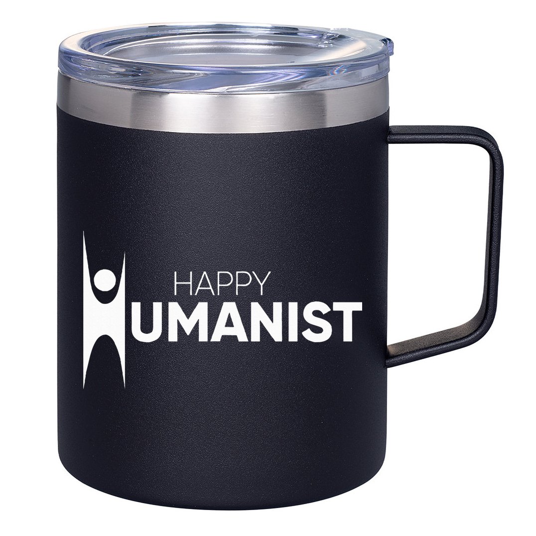 Happy Humanist Symbol Atheist Atheism Secular 12oz Stainless Steel Coffee Mug