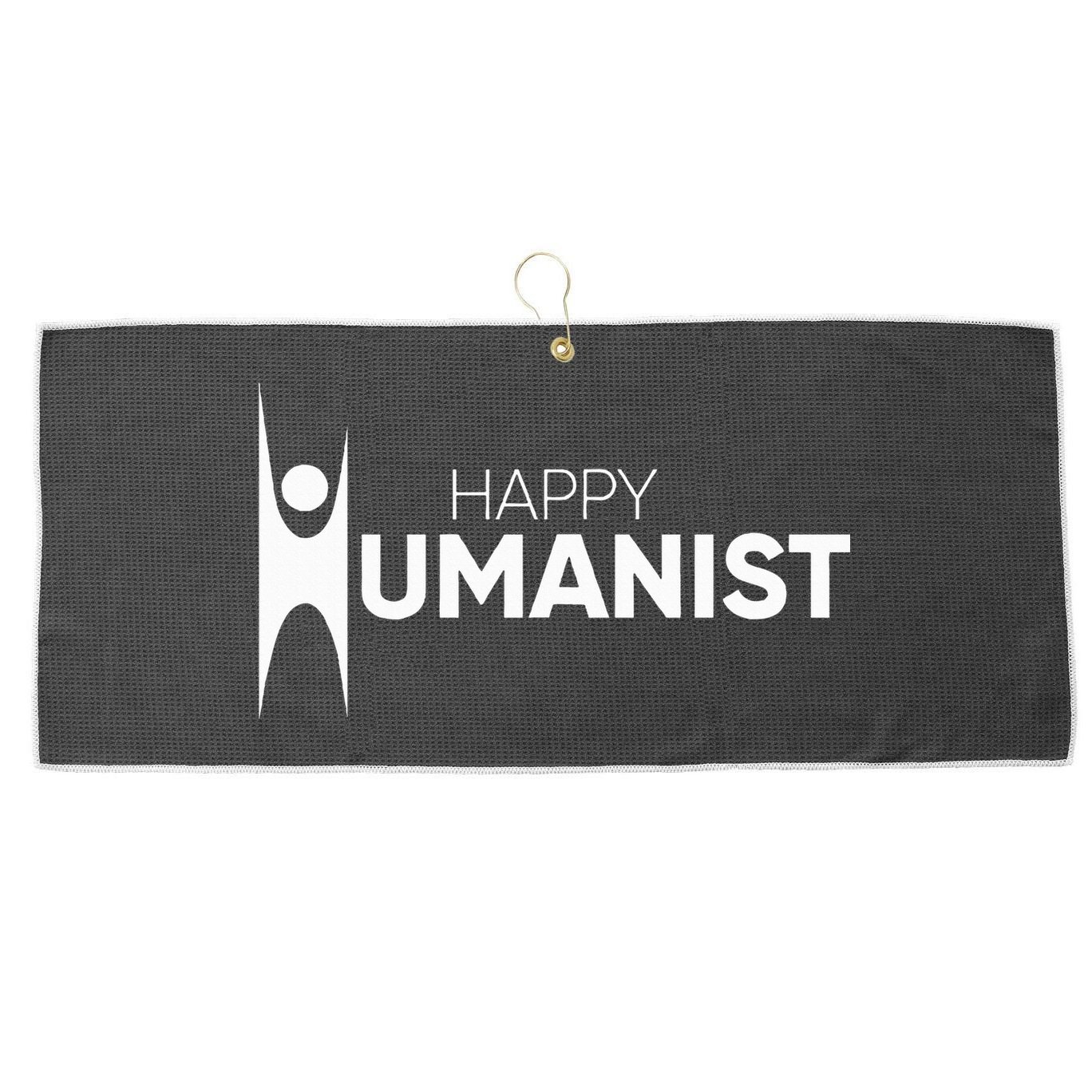 Happy Humanist Symbol Atheist Atheism Secular Large Microfiber Waffle Golf Towel