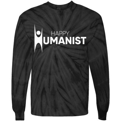 Happy Humanist Symbol Atheist Atheism Secular Tie-Dye Long Sleeve Shirt