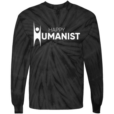 Happy Humanist Symbol Atheist Atheism Secular Tie-Dye Long Sleeve Shirt