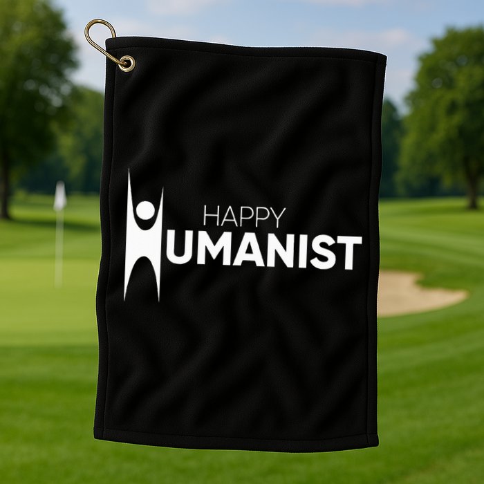 Happy Humanist Symbol Atheist Atheism Secular Golf Towel