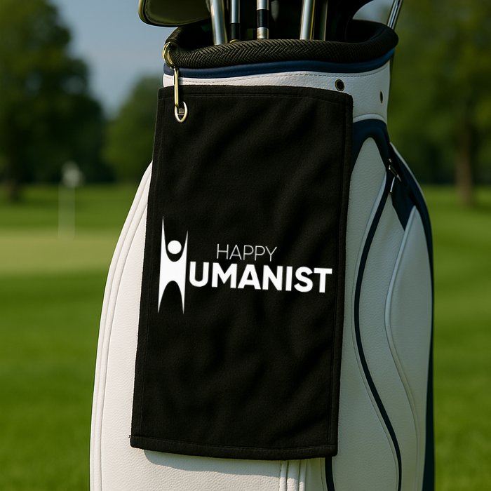 Happy Humanist Symbol Atheist Atheism Secular Golf Towel