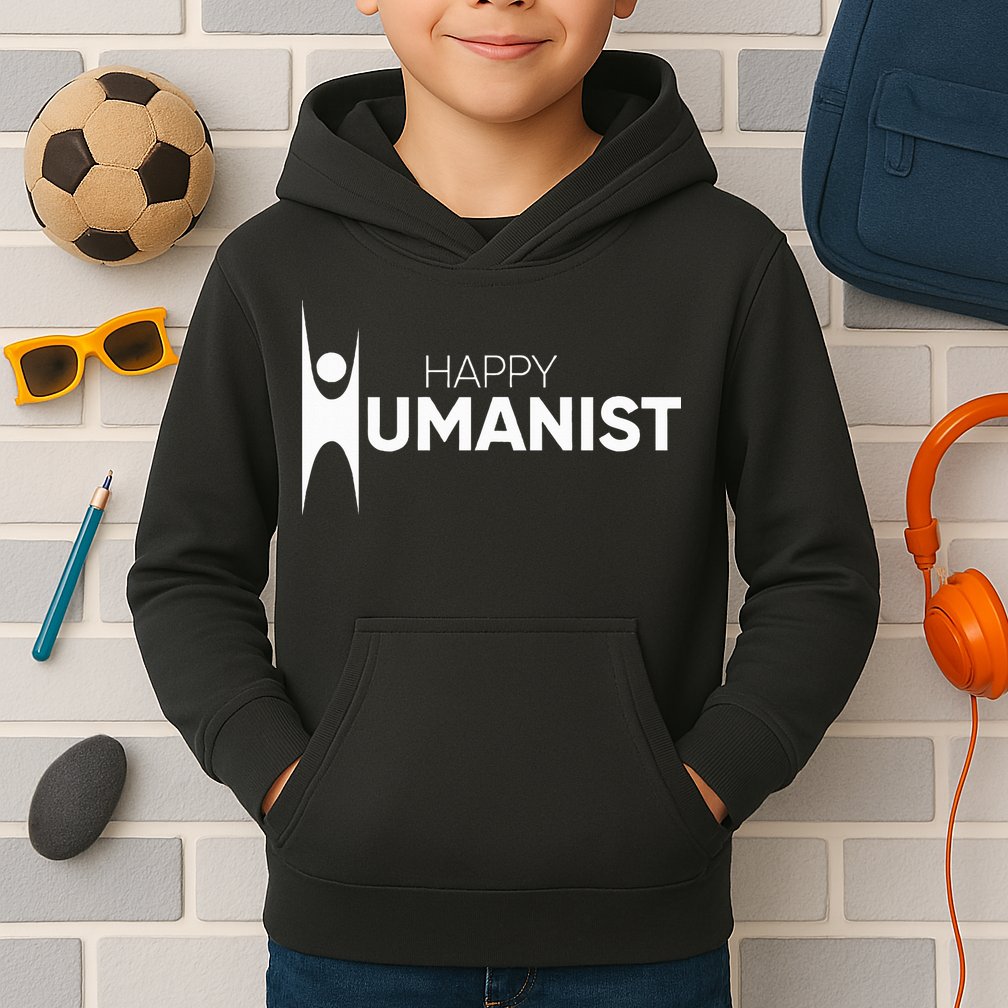 Happy Humanist Symbol Atheist Atheism Secular Kids Hoodie