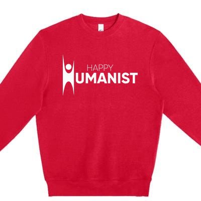 Happy Humanist Symbol Atheist Atheism Secular Premium Crewneck Sweatshirt