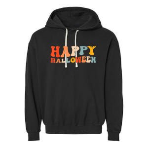 Happy Halloween Spooky Celebration Trick Or Treat Garment-Dyed Fleece Hoodie