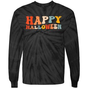 Happy Halloween Spooky Celebration Trick Or Treat Tie-Dye Long Sleeve Shirt