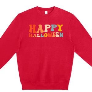 Happy Halloween Spooky Celebration Trick Or Treat Premium Crewneck Sweatshirt