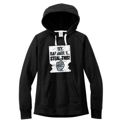 hey harbaugh steal this  Women's Fleece Hoodie