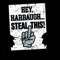 hey harbaugh steal this  Zip Tote Bag
