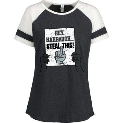 hey harbaugh steal this  Enza Ladies Jersey Colorblock Tee