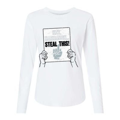 hey harbaugh steal this  Womens Cotton Relaxed Long Sleeve T-Shirt