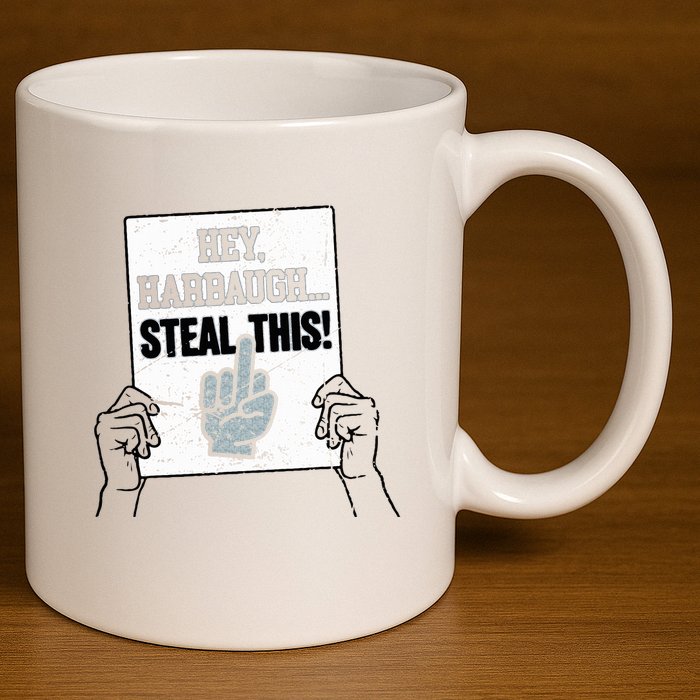 hey harbaugh steal this  11oz C Handle Ceramic Mug