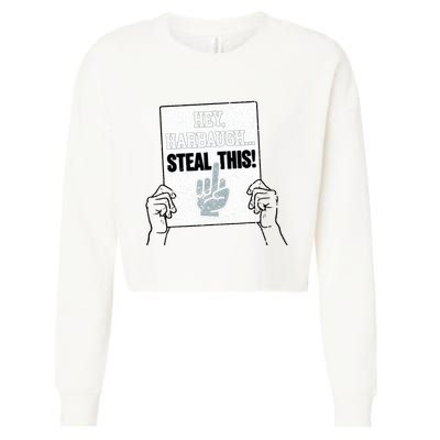 hey harbaugh steal this  Cropped Pullover Crew