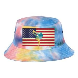 Hip Hop Street Break Dancing Teacher Patriotic American Flag Tie Dye Newport Bucket Hat