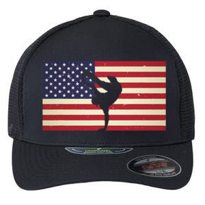 Hip Hop Street Break Dancing Teacher Patriotic American Flag Flexfit Unipanel Trucker Cap