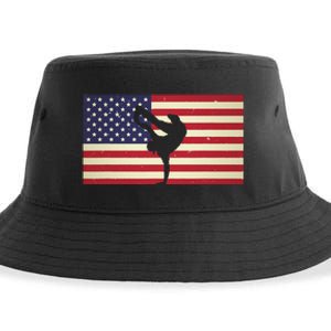 Hip Hop Street Break Dancing Teacher Patriotic American Flag Sustainable Bucket Hat