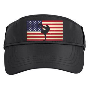 Hip Hop Street Break Dancing Teacher Patriotic American Flag Adult Drive Performance Visor