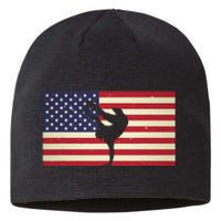 Hip Hop Street Break Dancing Teacher Patriotic American Flag Sustainable Beanie