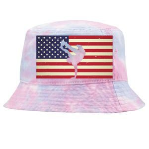 Hip Hop Street Break Dancing Teacher Patriotic American Flag Tie-Dyed Bucket Hat