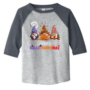 Happy Hallothanksmas Sloth Xmas Thanksgiving Halloween Toddler Fine Jersey T-Shirt