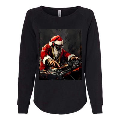 Hip Hop Santa Dj Christmas Womens California Wash Sweatshirt