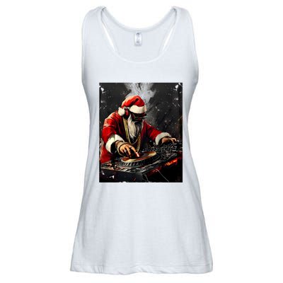 Hip Hop Santa Dj Christmas Ladies Essential Flowy Tank