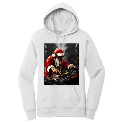 Hip Hop Santa Dj Christmas Women's Pullover Hoodie