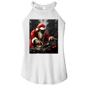 Hip Hop Santa Dj Christmas Women's Perfect Tri Rocker Tank