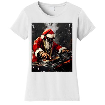 Hip Hop Santa Dj Christmas Women's T-Shirt