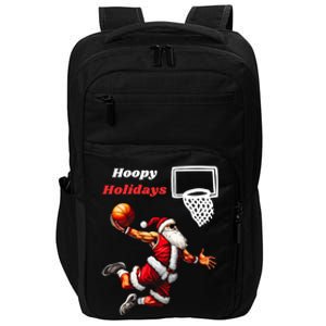 Hoopy Holidays Santa Claus Playing Basketball Christmas Gift Impact Tech Backpack