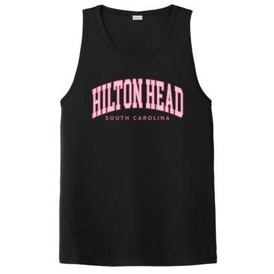 Hilton Head Sc South Carolina Retro Vintage Preppy Gift PosiCharge Competitor Tank