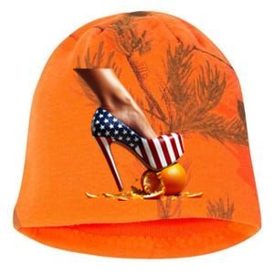 High Heels Squash Oranges; Kamala Harris Election Funny Gift Kati - Camo Knit Beanie