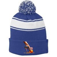 High Heels Squash Oranges; Kamala Harris Election Funny Gift Stripe Pom Pom Beanie