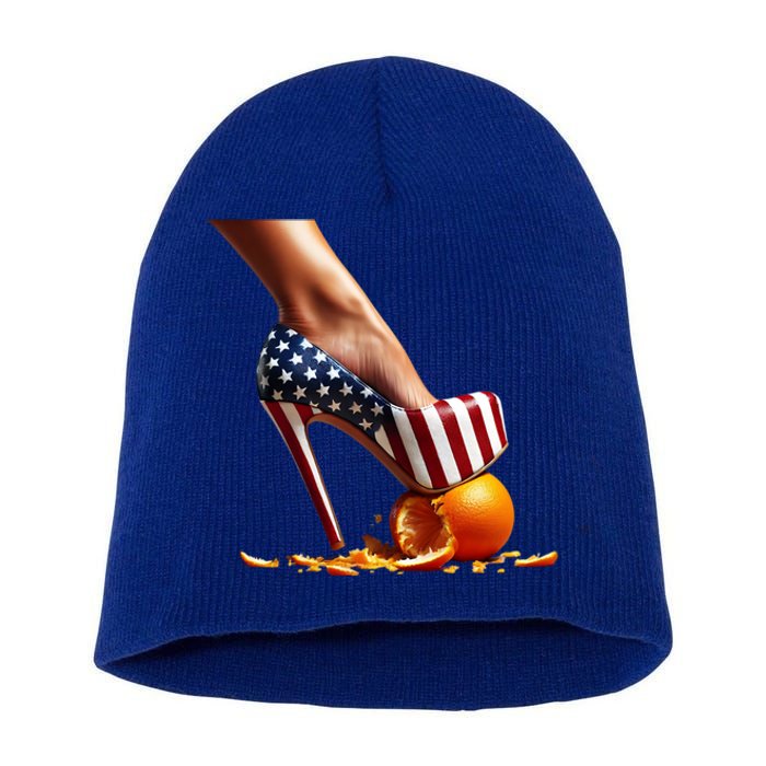 High Heels Squash Oranges; Kamala Harris Election Funny Gift Short Acrylic Beanie