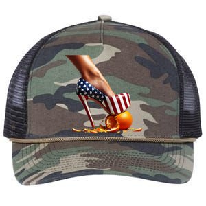 High Heels Squash Oranges; Kamala Harris Election Funny Gift Retro Rope Trucker Hat Cap