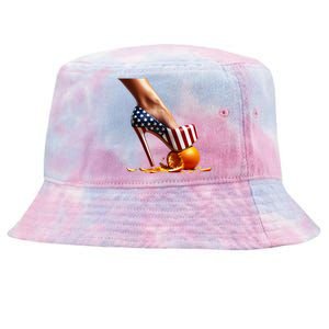 High Heels Squash Oranges; Kamala Harris Election Funny Gift Tie-Dyed Bucket Hat