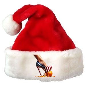 High Heels Squash Oranges; Kamala Harris Election Funny Gift Premium Christmas Santa Hat