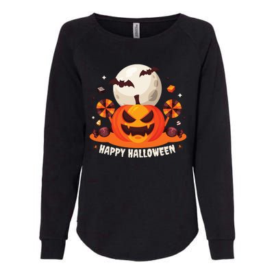 Happy Halloween Spooky Pumpkin Candy Womens California Wash Sweatshirt