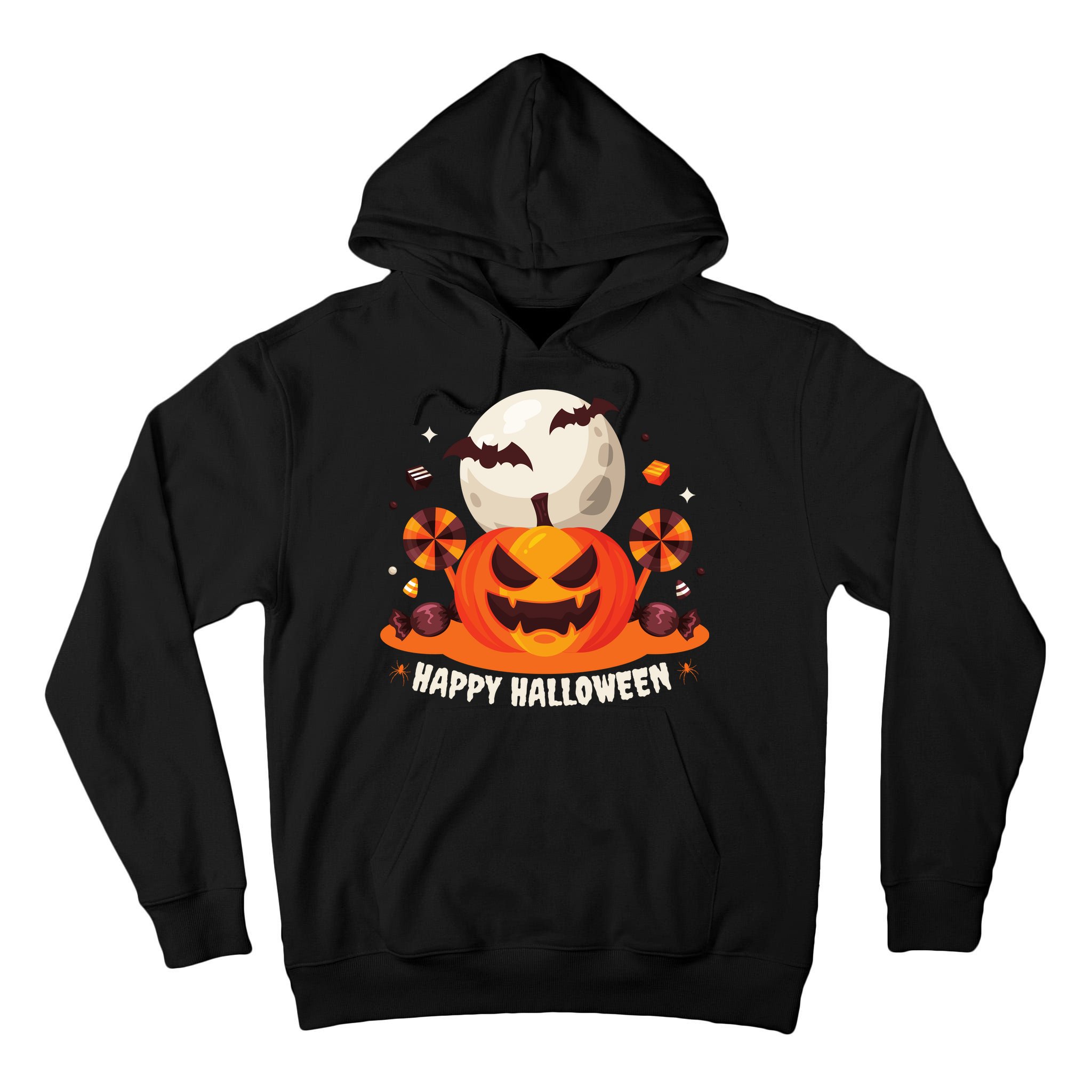 Happy Halloween Spooky Pumpkin Candy Tall Hoodie