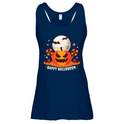 Happy Halloween Spooky Pumpkin Candy Ladies Essential Flowy Tank