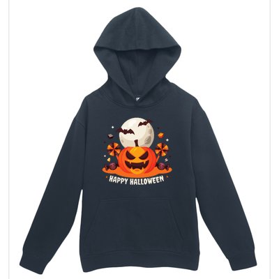 Happy Halloween Spooky Pumpkin Candy Urban Pullover Hoodie